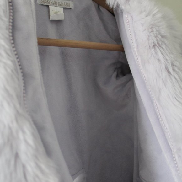 Restoration Hardware Luxe Faux Fur Baby Bunting - Lavender 0-6 months Snow - Picture 7 of 10